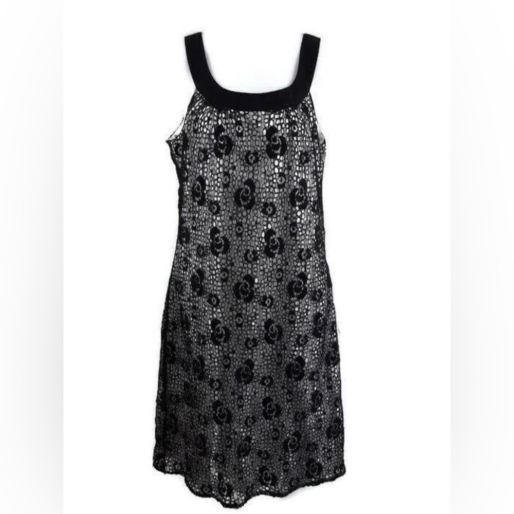 Spense Dress Size 8 Black Open Lace Lined Sleeveless